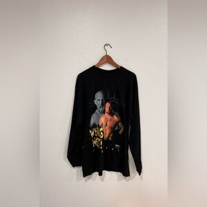 Vintage Bill Goldberg 90’s Men's Black Graphic Long Sleeve Shirt